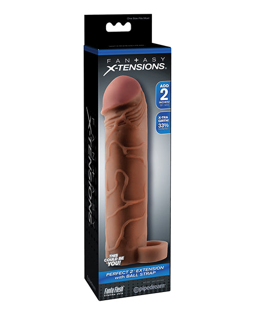 Fantasy X-tensions Fantasy X-tensions Perfect 2" Extension w/Ball Strap - Brown