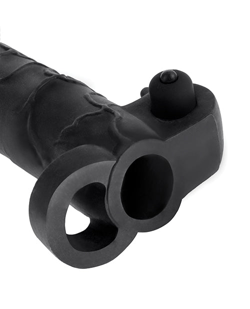 Fantasy X-tensions Fantasy X-tensions Vibrating Real Feel 2" Extension w/Ball Strap - Black
