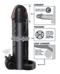 Fantasy X-tensions Fantasy X-tensions Vibrating Real Feel 2" Extension w/Ball Strap - Black - Image 2