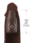 Fantasy X-tensions Fantasy X-tensions Elite 9" Sleeve Vibrating 3" Plug w/Remote - Brown - Image 2