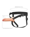 Fantasy X-tensions Fantasy X-tensions Elite 6" Silicone Hollow Strap-on w/Harness - Light - Image 4
