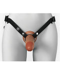 Fantasy X-tensions Fantasy X-tensions Elite 6" Silicone Hollow Strap-on w/Harness - Brown - Image 3