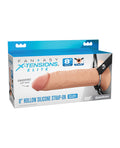 Fantasy X-tensions Fantasy X-Tensions Elite 8" Silicone Hollow Strap-on w/Harness - Light - Image 3