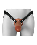 Fantasy X-tensions Fantasy X-Tensions Elite 8" Silicone Hollow Strap-on w/Harness - Brown - Image 3