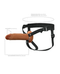Fantasy X-tensions Fantasy X-Tensions Elite 8" Silicone Hollow Strap-on w/Harness - Brown - Image 4