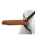 Fantasy X-tensions Fantasy X-Tensions Elite 9" Silicone Hallow Strap-On Dual Density - Brown - Image 2