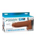 Fantasy X-tensions Fantasy X-Tensions Elite 6" Vibrating Hollow Strap-On - Brown