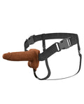 Fantasy X-tensions Fantasy X-Tensions Elite 6" Vibrating Hollow Strap-On - Brown - Image 4