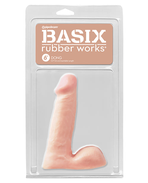 Basix Rubber Works Basix Rubber Works 6" Dong - Flesh