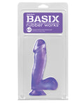 Basix Rubber Works Basix Rubber Works 6.5" Dong w/Suction Cup - Purple