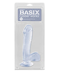 Basix Rubber Works Basix Rubber Works 7.5" Dong w/Suction Cup - Clear