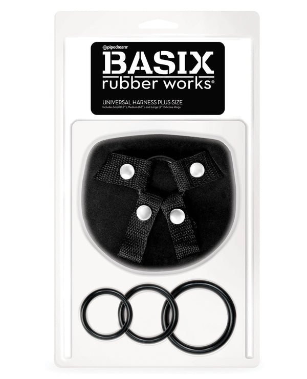 Basix Rubber Works Basix Rubber Works Universal Harness Plus Size - Black