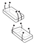 Fetish Fantasy Limited Edition Fetish Fantasy Limited Edition Wraparound Mattress Restraints - Black - Image 4