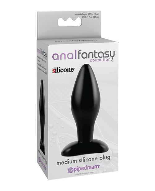 Anal Fantasy Collection Anal Fantasy Collection Medium Silicone Plug - Black