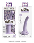 Dillio Dillio Platinum 5" Curious Five Silicone Dildo - Purple - Image 5