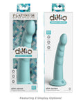 Dillio Dillio Platinum 7" Slim Seven Silicone Dildo - Teal - Image 5