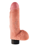 King Cock King Cock 7" Vibrating Cock w/Balls - Flesh - Image 3