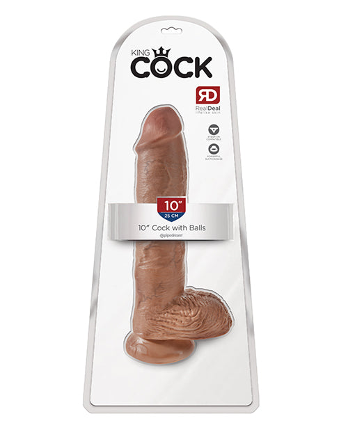 King Cock King Cock 10" Cock w/Balls - Tan