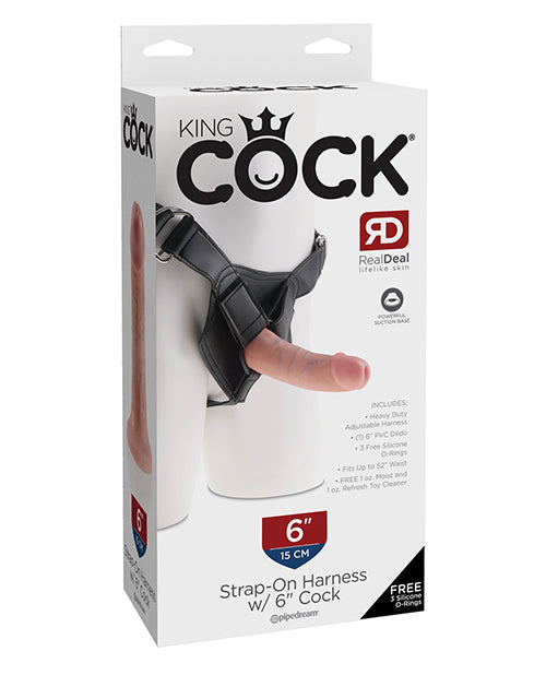 King Cock King Cock Strap-On Harness w/6" Cock - Flesh