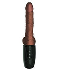 King Cock King Cock Plus Thrusting, Warming & Vibrating 7.5" Triple Threat Dong - Brown - Image 3