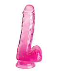 King Cock King Cock Clear 6" Cock w/Balls - Pink - Image 2