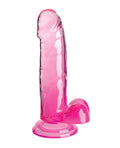 King Cock King Cock Clear 7" Cock w/Balls - Pink - Image 2