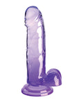 King Cock King Cock Clear 7" Cock w/Balls - Purple - Image 2