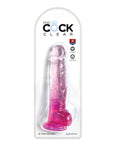 King Cock King Cock Clear 8" Cock w/Balls - Pink - Image 2