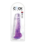 King Cock King Cock Clear 8" Cock w/Balls - Purple