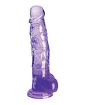 King Cock King Cock Clear 8" Cock w/Balls - Purple - Image 2