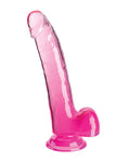King Cock King Cock Clear 9" Cock w/Balls - Pink - Image 2