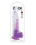 King Cock King Cock Clear 9" Cock w/Balls - Purple