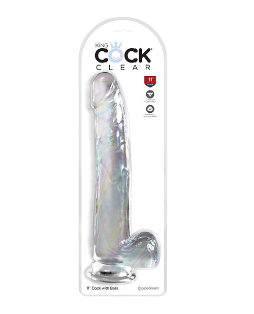 King Cock King Cock Clear 11" Cock w/Balls - Clear