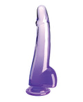 King Cock King Cock Clear 10" Cock w/Balls - Purple - Image 2