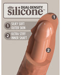 King Cock Elite King Cock Elite 7" Dual Density Silicone Cock - Tan - Image 5