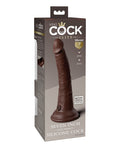 King Cock Elite King Cock Elite 7" Dual Density Silicone Cock - Brown - Image 4