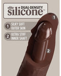 King Cock Elite King Cock Elite 7" Dual Density Silicone Cock - Brown - Image 5