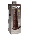 King Cock Elite King Cock Elite 8" Dual Density Silicone Cock - Brown - Image 2