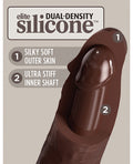 King Cock Elite King Cock Elite 8" Dual Density Silicone Cock - Brown - Image 5