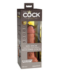 King Cock Elite King Cock Elite 6" Dual Density Vibrating Silicone Cock - Tan - Image 5