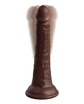 King Cock Elite King Cock Elite 7" Dual Density Vibrating Silicone Cock w/Remote - Brown - Image 2
