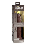 King Cock Elite 9" Dual Density Vibrating Silicone Cock w/Remote - Brown (2)