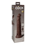 King Cock Elite 9" Dual Density Vibrating Silicone Cock w/Remote - Brown (3)
