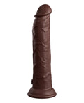 King Cock Elite 9" Dual Density Vibrating Silicone Cock w/Remote - Brown (5)