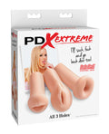 PDX Extreme Pipedream Extreme Toyz All 3 Holes Masturbator