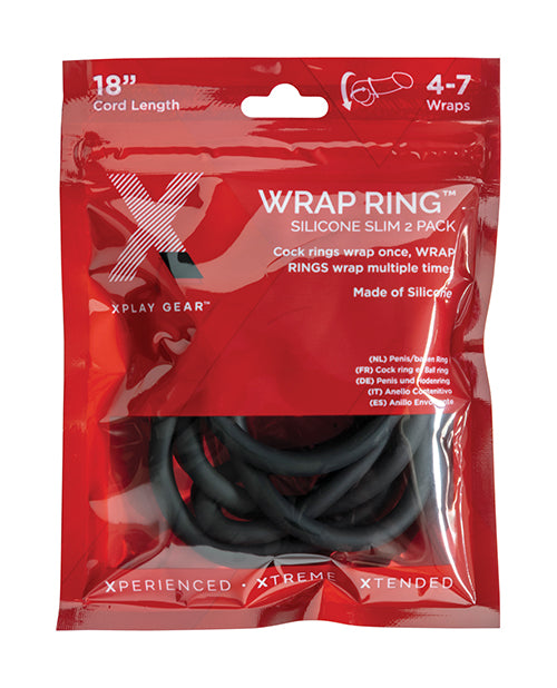 Xplay Gear Xplay Gear Silicone 18" Slim Wrap - Black Pack of 2