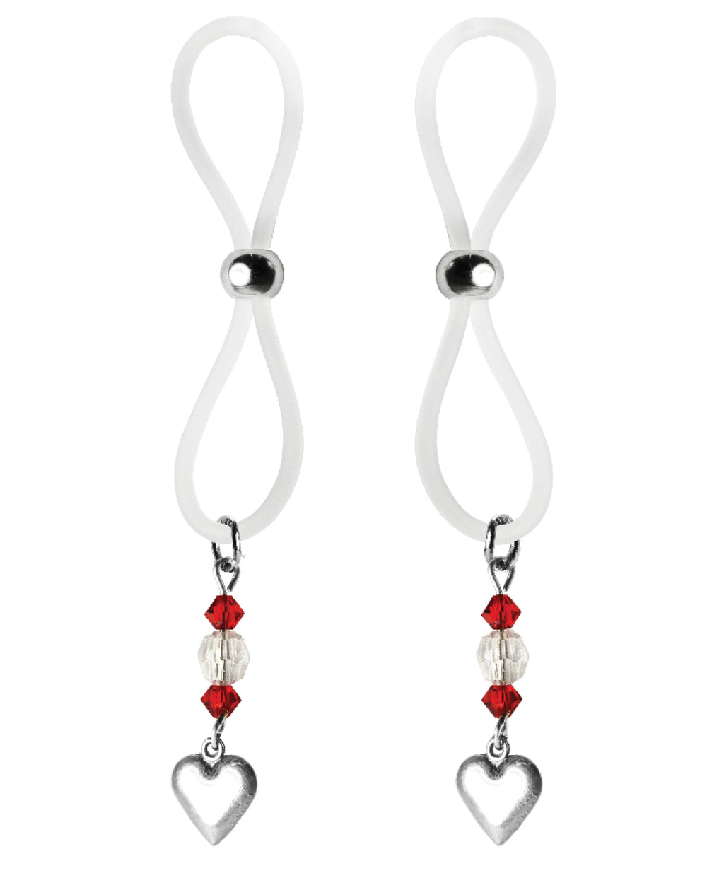 Bijoux de Nip Bijoux de Nip Nipple Halos Heart Charm - Red/Clear