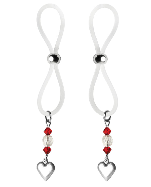 Bijoux de Nip Bijoux de Nip Nipple Halos Heart Charm - Red/Clear