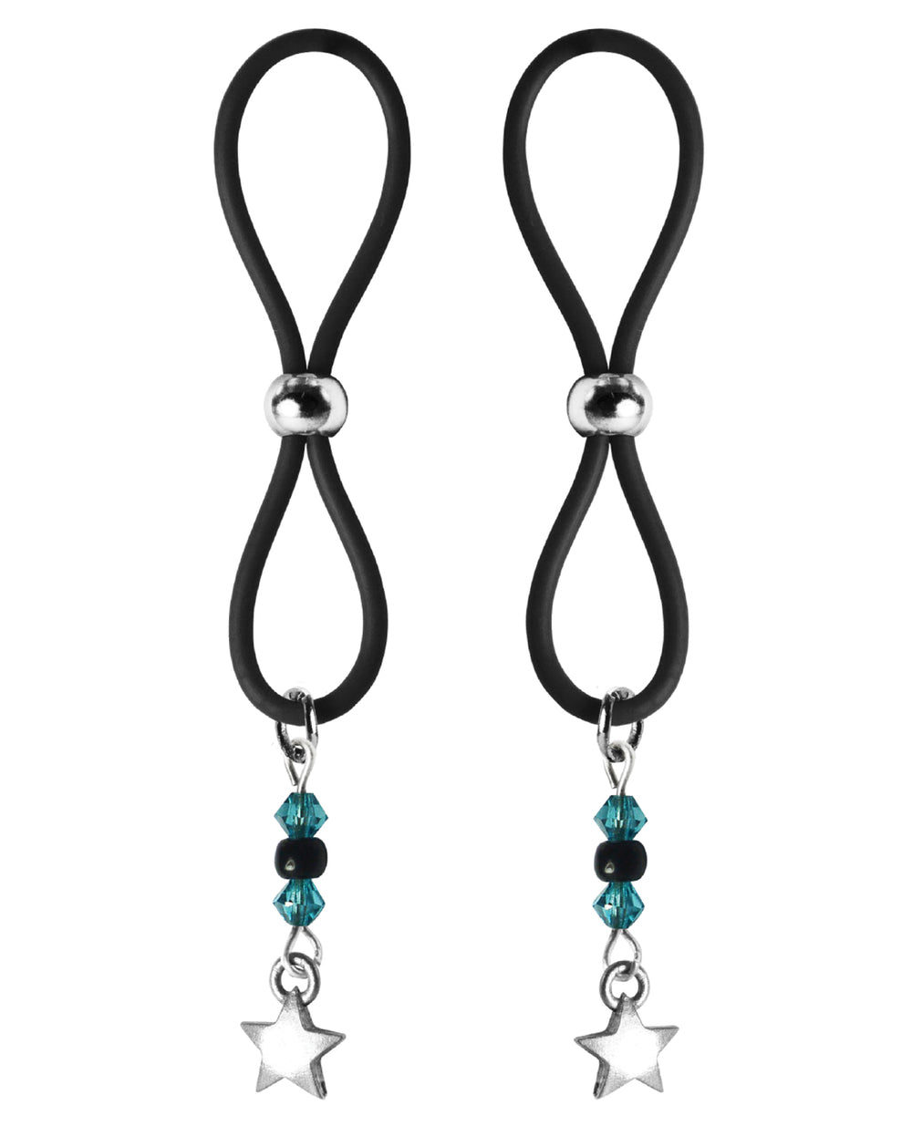 Bijoux de Nip Bijoux de Nip Nipple Halos Star Charm - Turquoise/Black