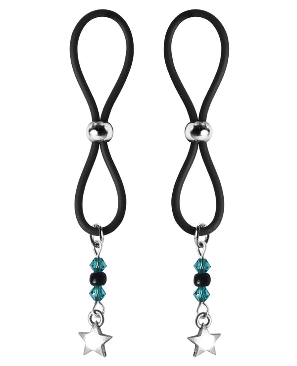 Bijoux de Nip Bijoux de Nip Nipple Halos Star Charm - Turquoise/Black